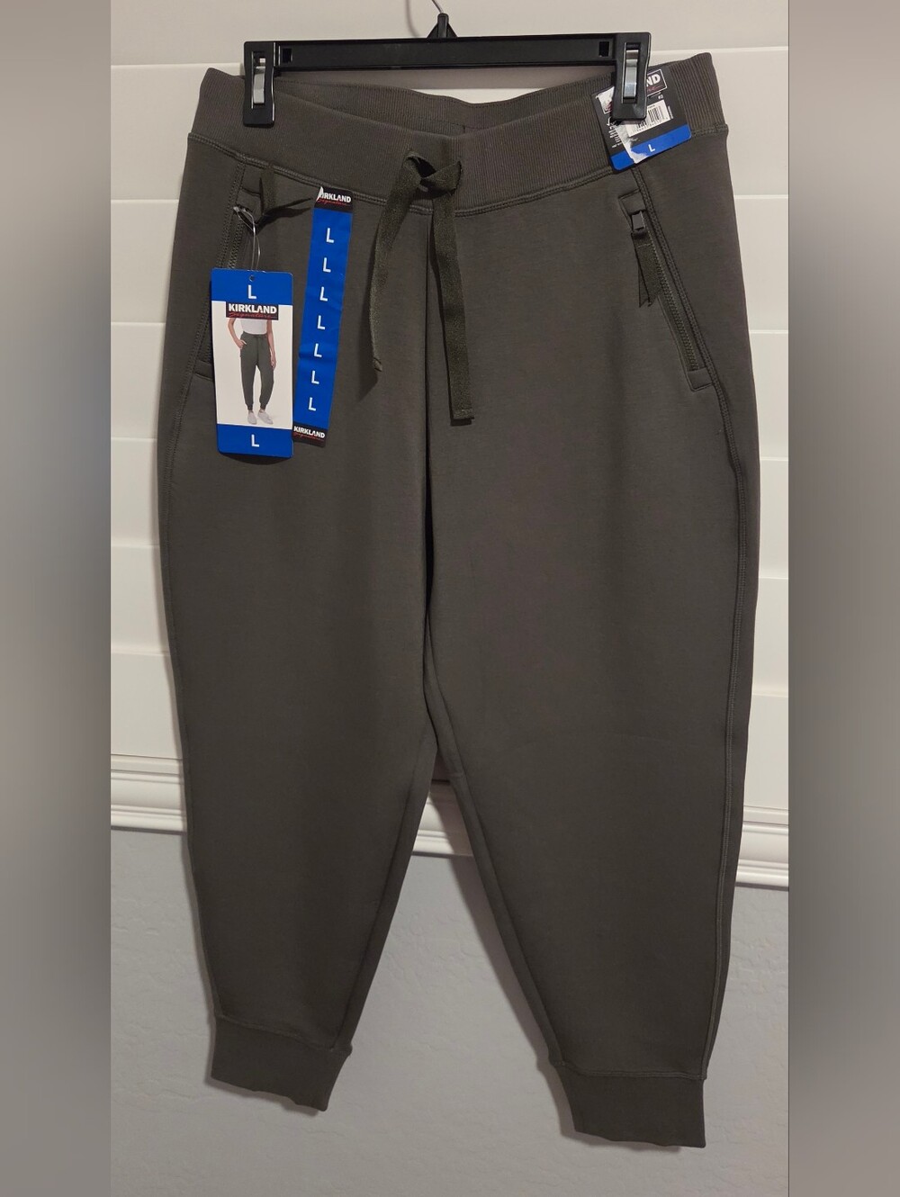 Kirkland Signature Women's Olive Green Drawstring Active Joggers